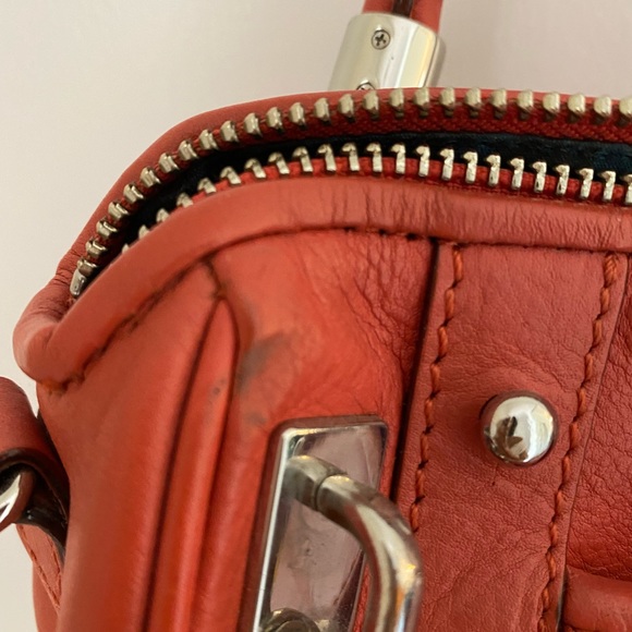 Rebecca Minkoff Leather Orange Red Handbag - Picture 4 of 6